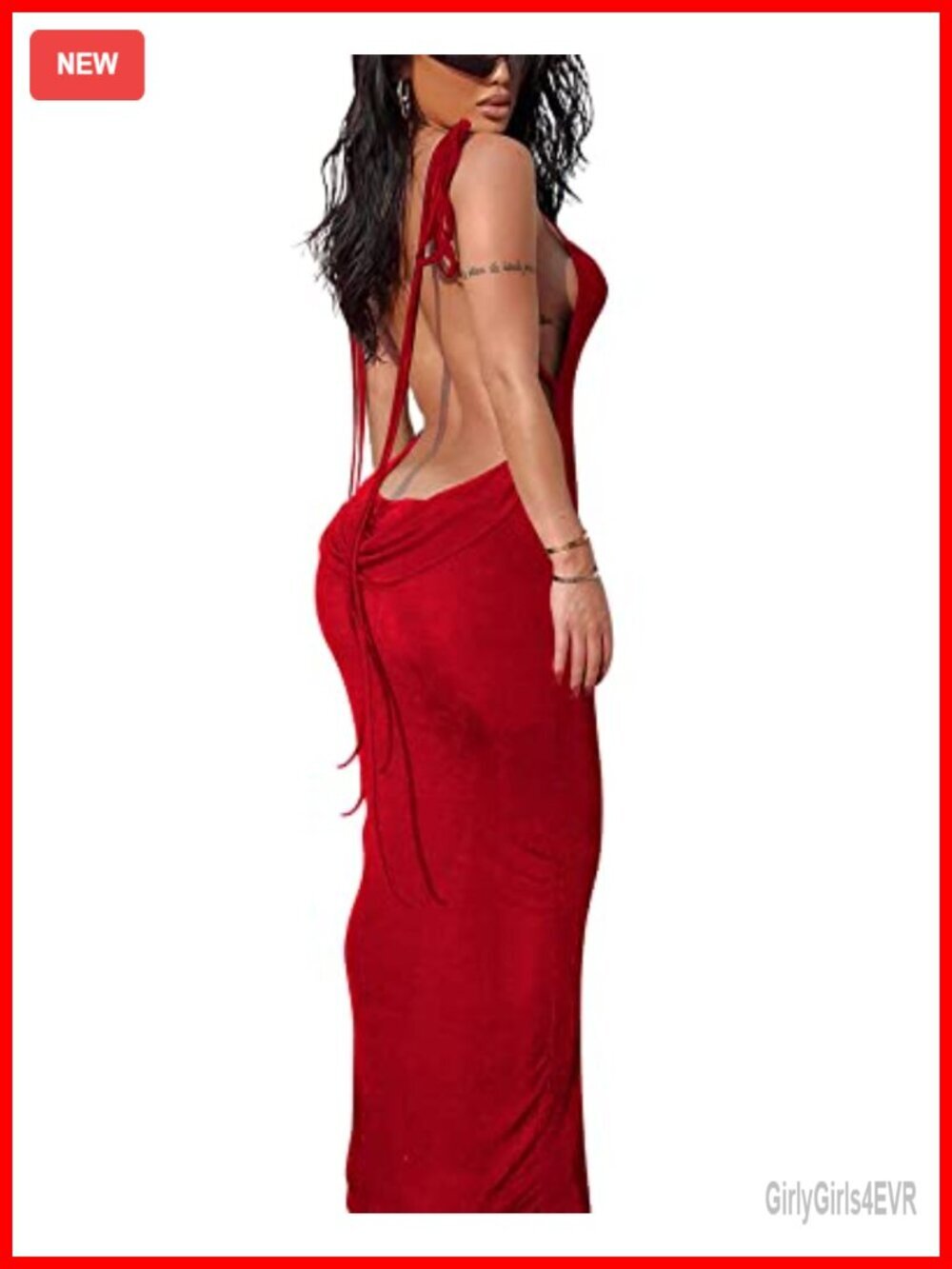 Backless Cowl Neck Slip Maxi Dress Semi Formal Party
